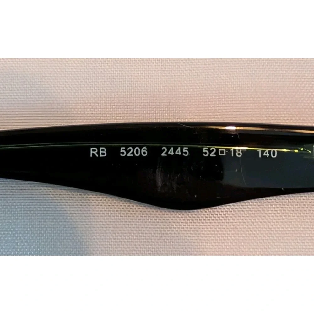 Ray-Ban RB5206 2445‎ Eyeglasses Frame Green Brown Tortoise Rectangle 52-18-140